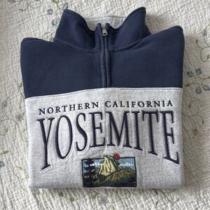 Abercrombie & Fitch Yosemite Quarter Zip Sweatshirt Size S Oversized Fit